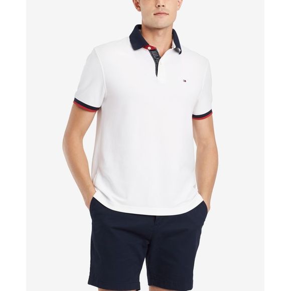 Tommy Hilfiger Men's Kemp Custom Fit Polo White Size Medium - Picture 1 of 4